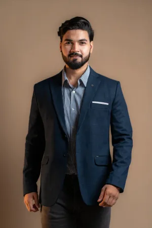 Plain Navy Blue Blazer
