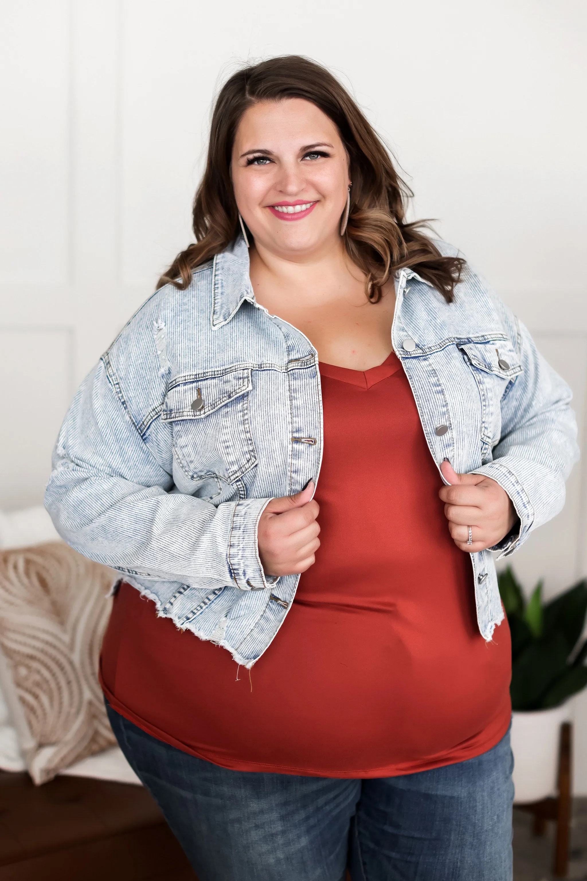 Pocketful Of Basics Long Sleeve Top In Ginger