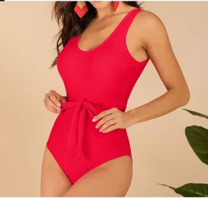 Printed bikini bodysuit