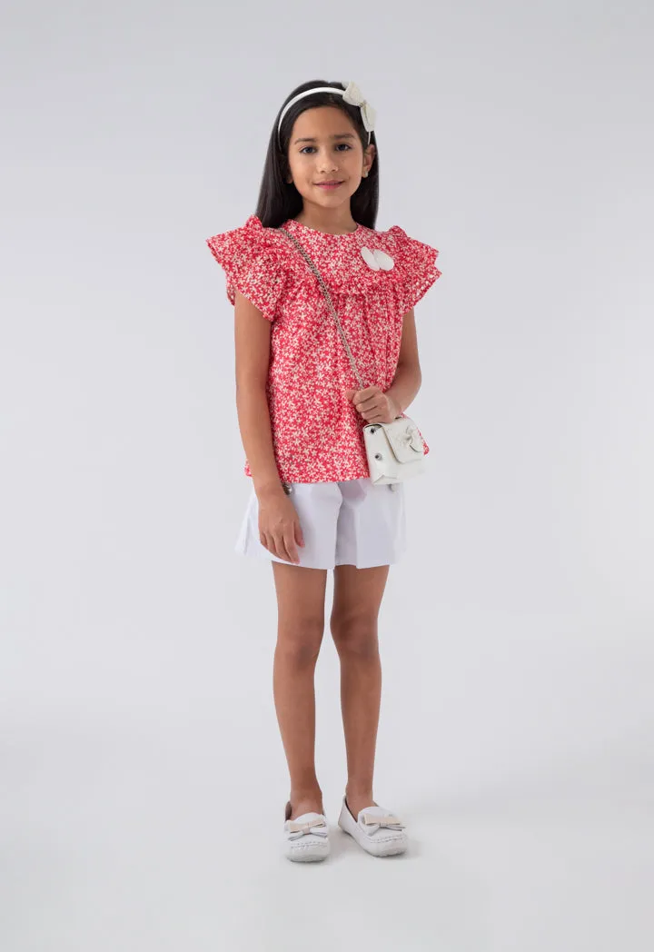 Printed Blouse And Short Set