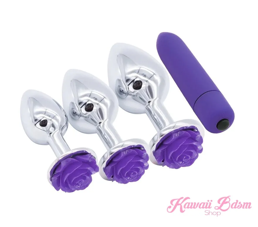 Purple Roses Plugs and Vibe Set