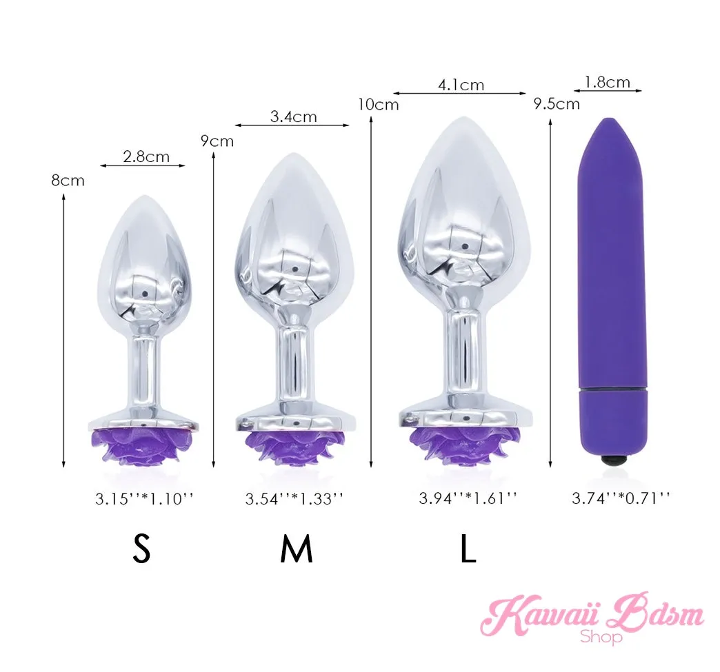 Purple Roses Plugs and Vibe Set