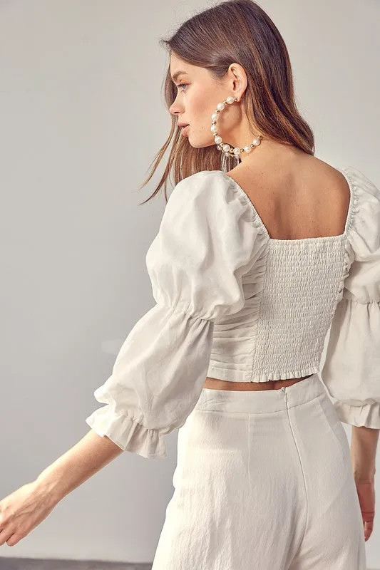 RACHEL RUFFLE RUCH FRONT TOP