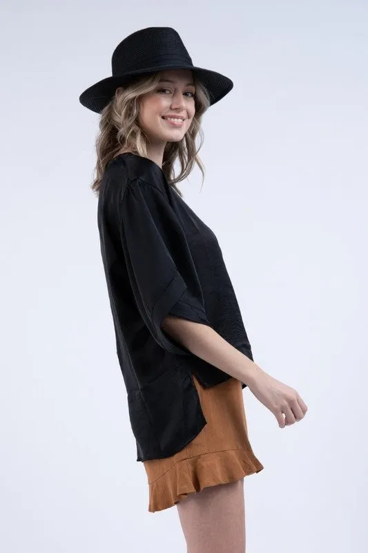 RACHEL SATIN TOP