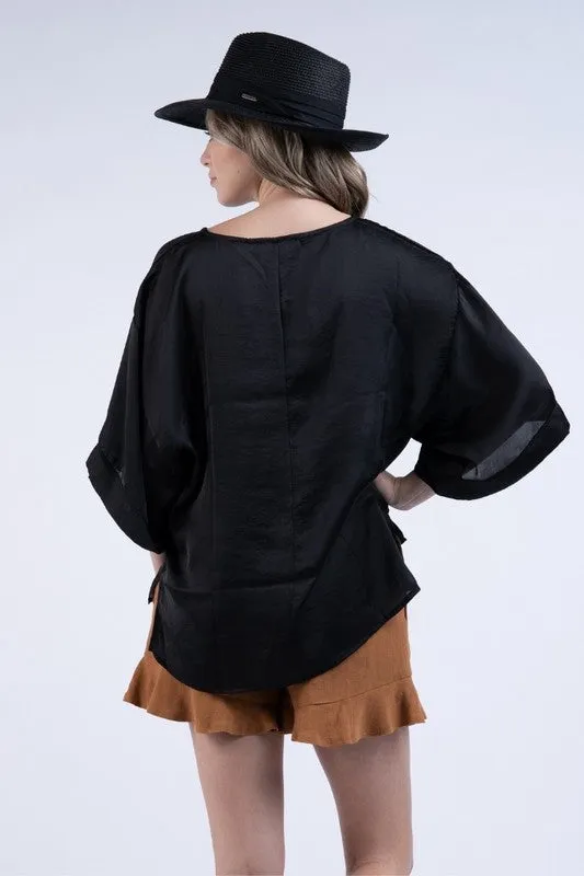 RACHEL SATIN TOP