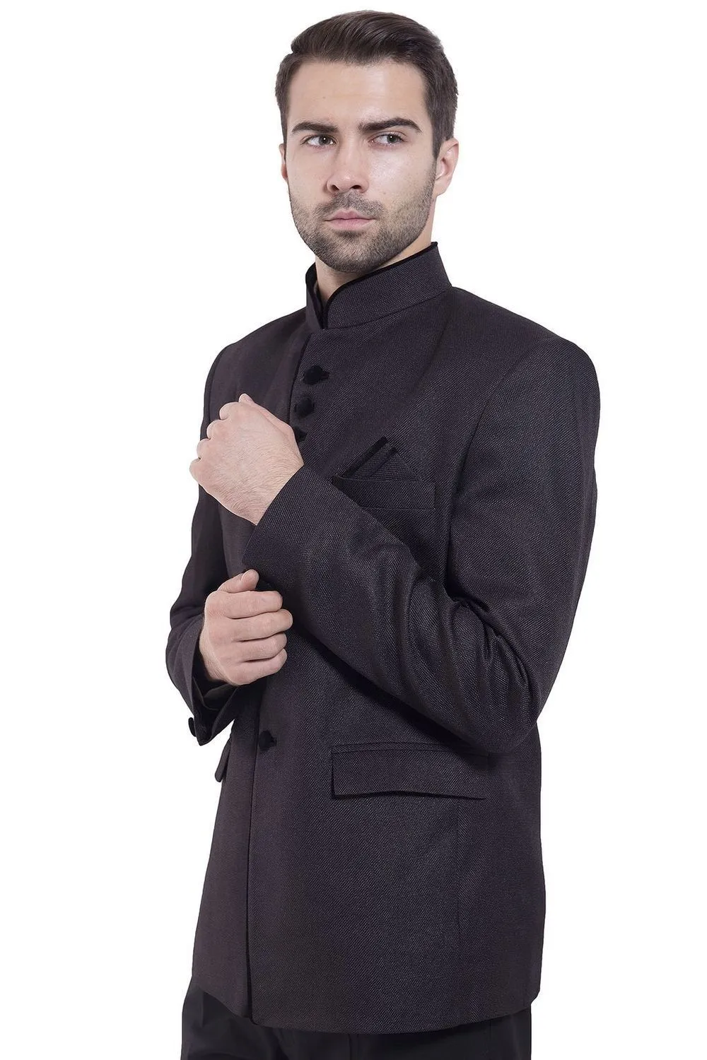 Rayon Black Bandhgala