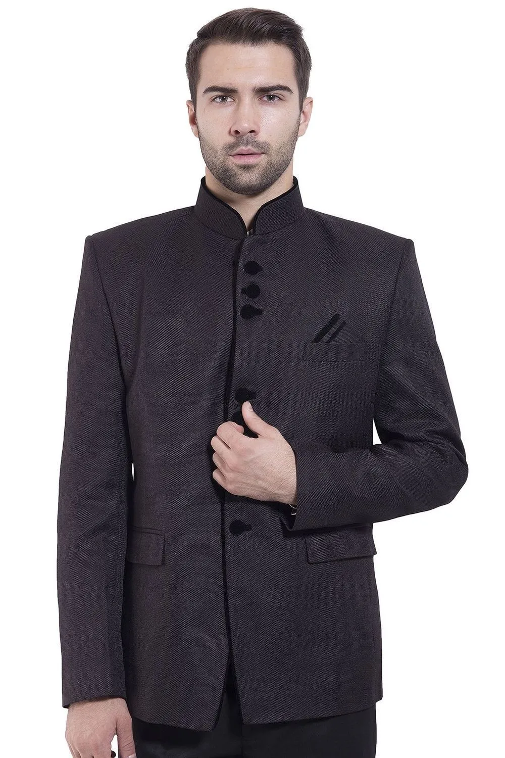 Rayon Black Bandhgala