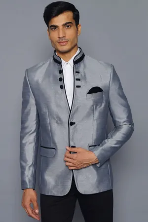 Rayon Silver Bandhgala