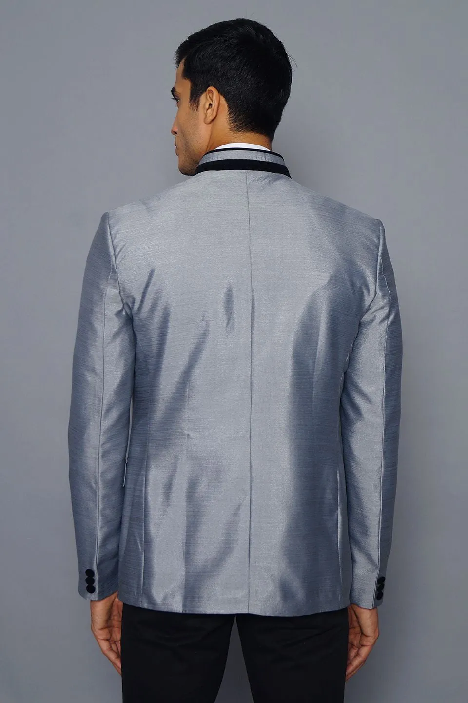 Rayon Silver Bandhgala