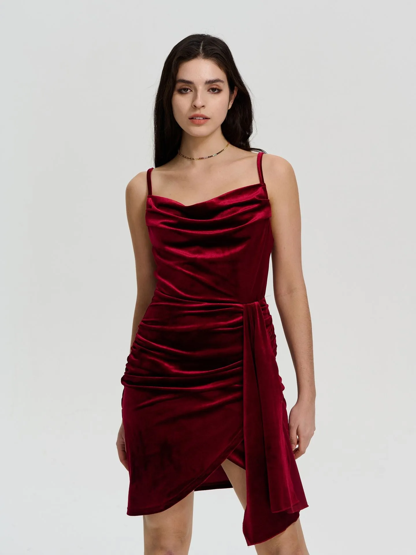 Red Velvet Party Dress