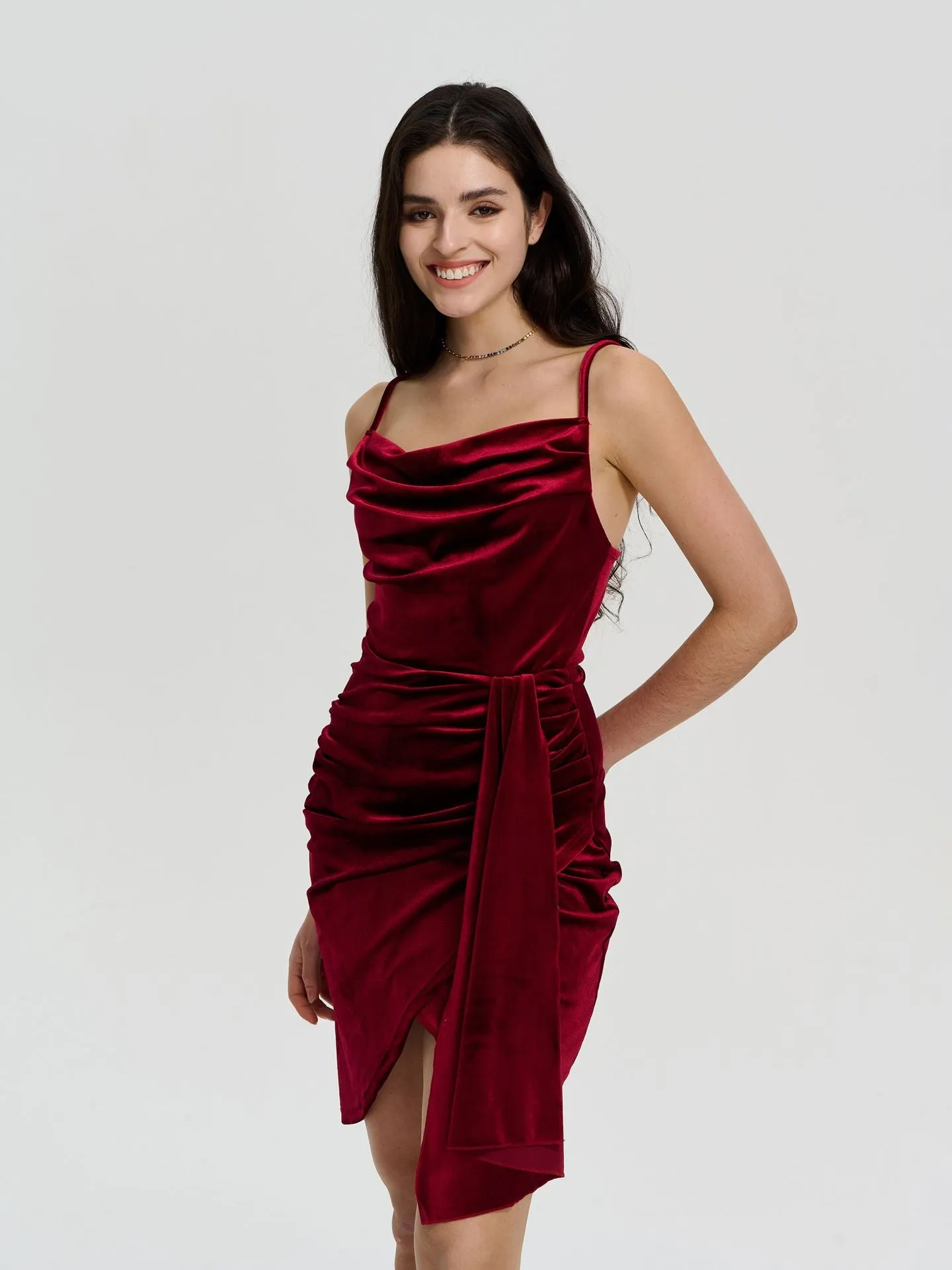 Red Velvet Party Dress