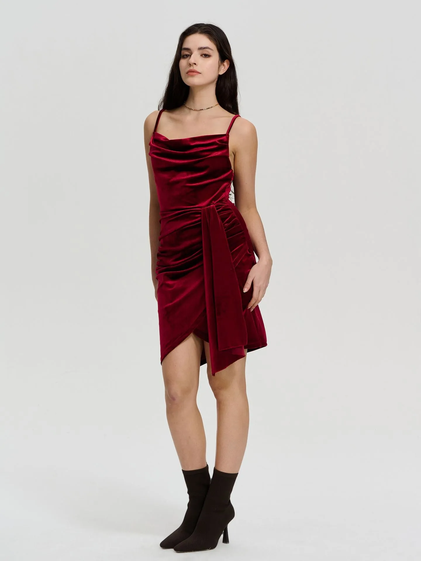 Red Velvet Party Dress