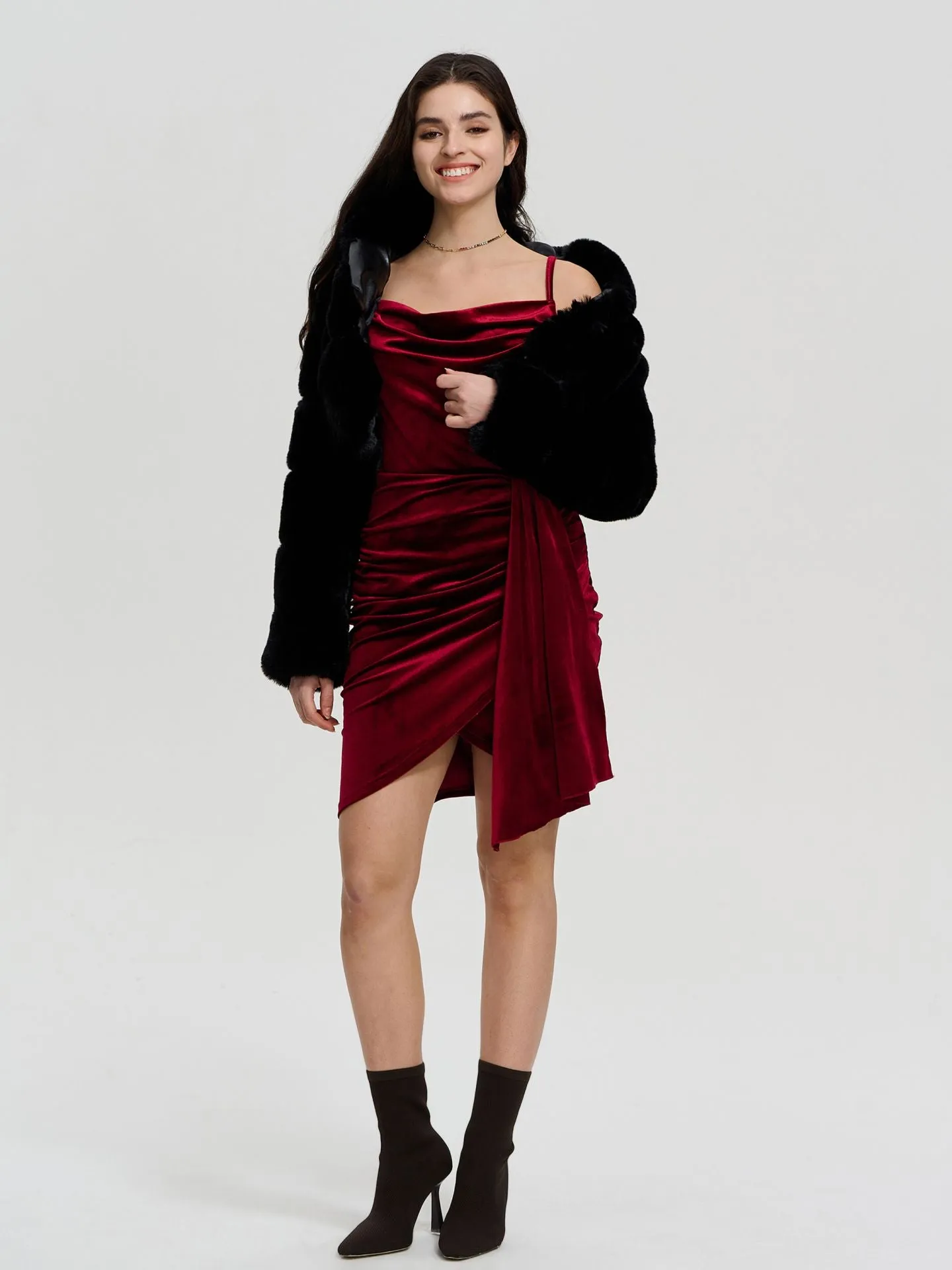 Red Velvet Party Dress