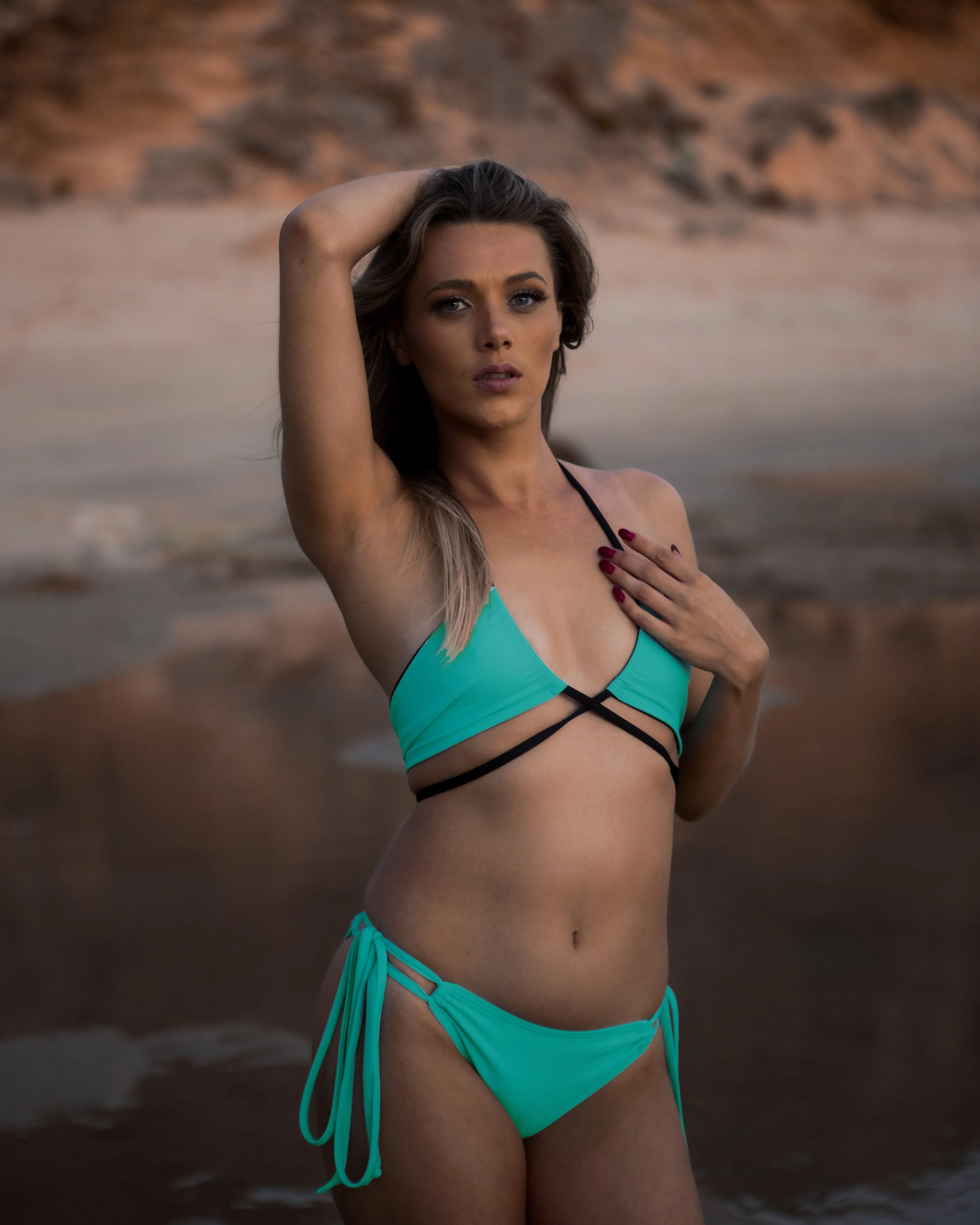 Reversible Marine Anchor  Mermaid Convertible Bikini Top