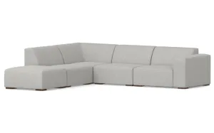 Rex Left Sectional and Ottoman in Performance Fabric