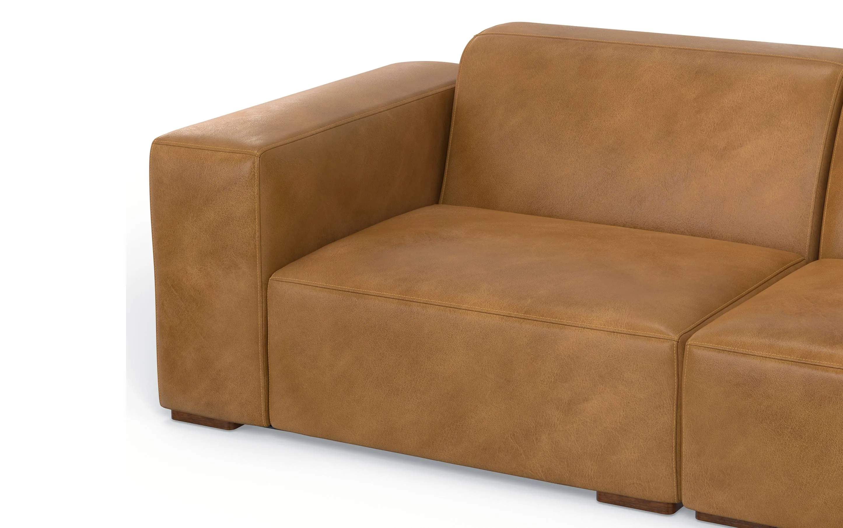 Rex U-Shaped Sectional in Genuine Leather