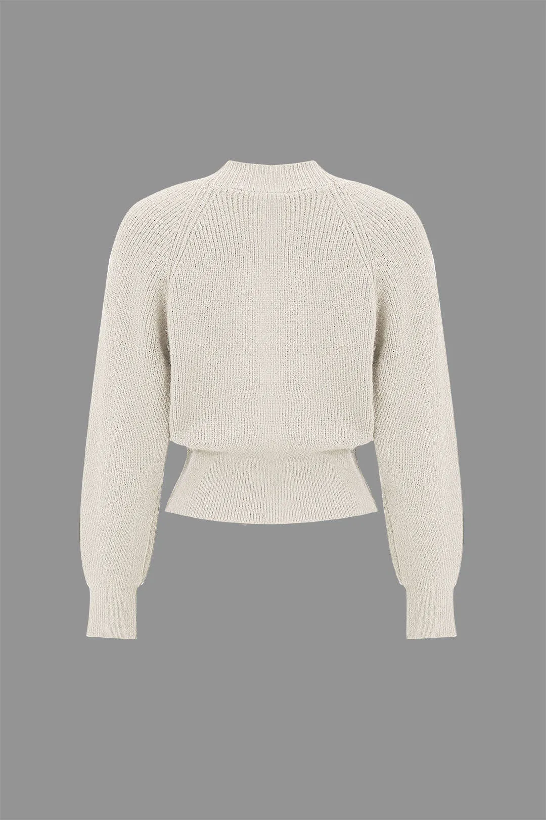 Rosa - Elegant V Neck Solid Knit Woman's Cardigan