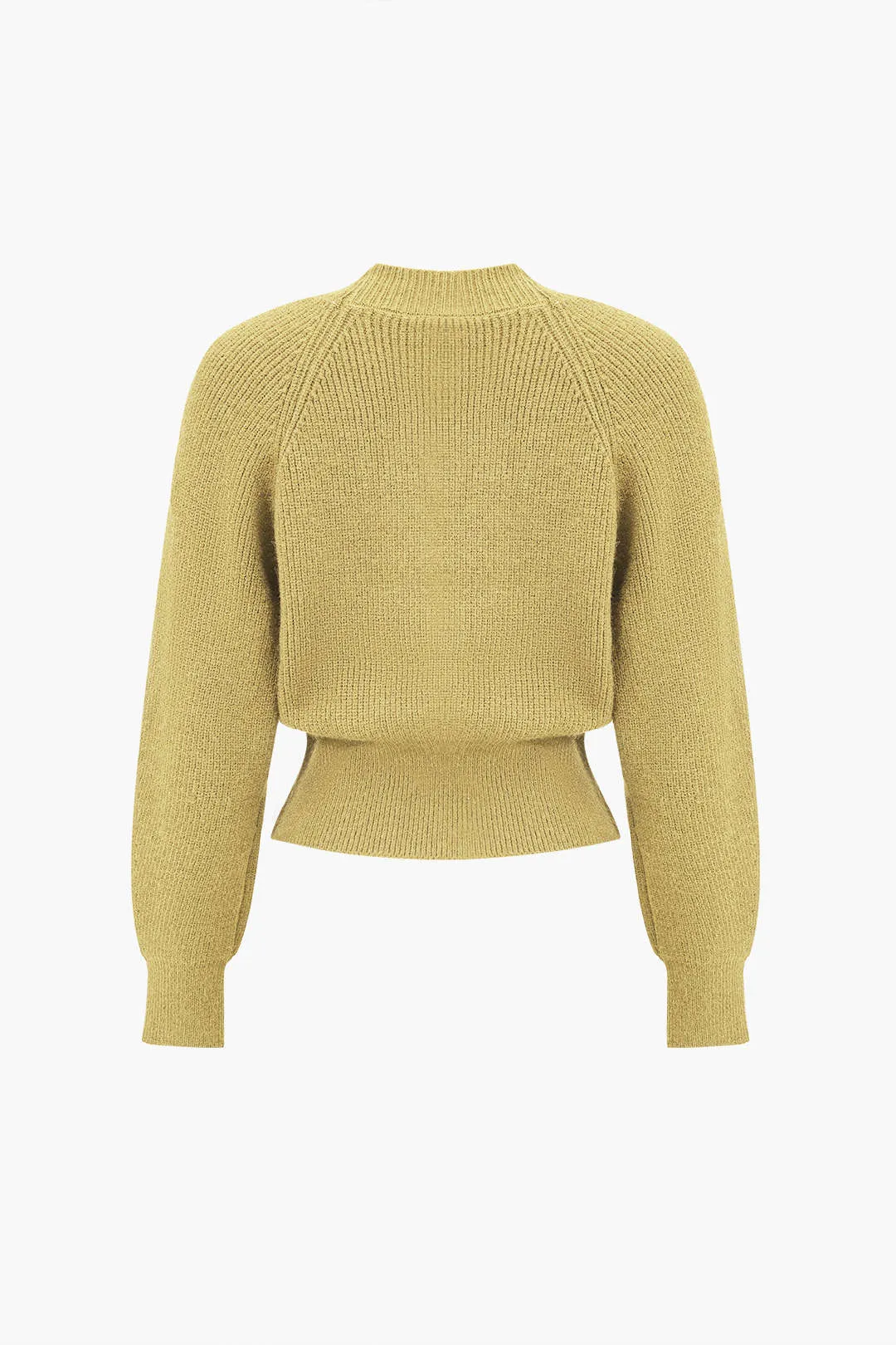 Rosa - Elegant V Neck Solid Knit Woman's Cardigan