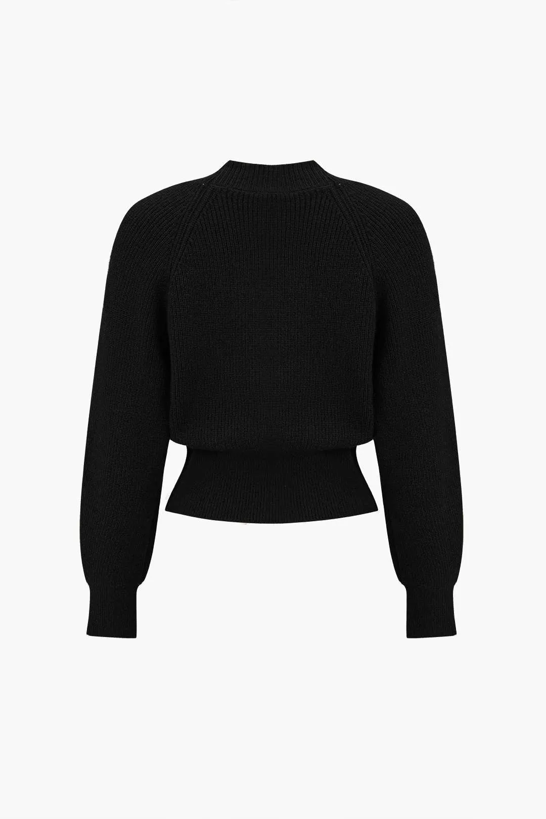 Rosa - Elegant V Neck Solid Knit Woman's Cardigan