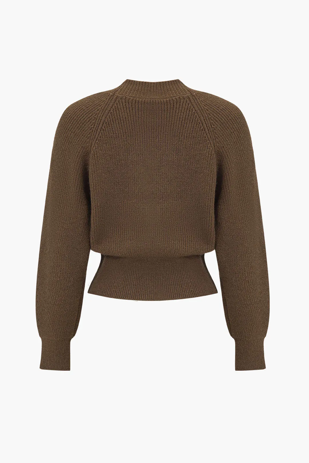 Rosa - Elegant V Neck Solid Knit Woman's Cardigan
