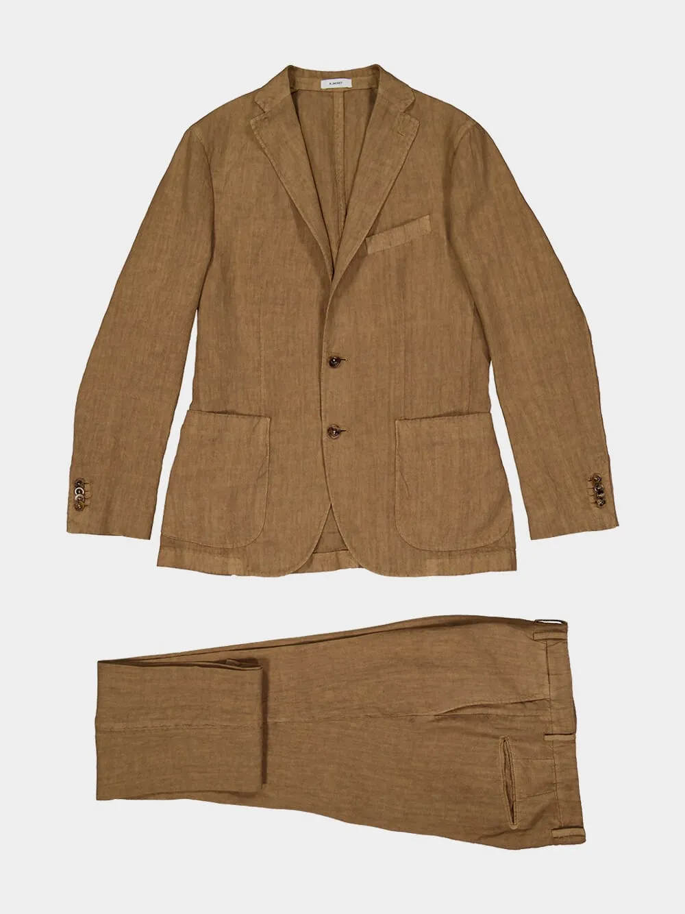 Sand Brown Linen Suit