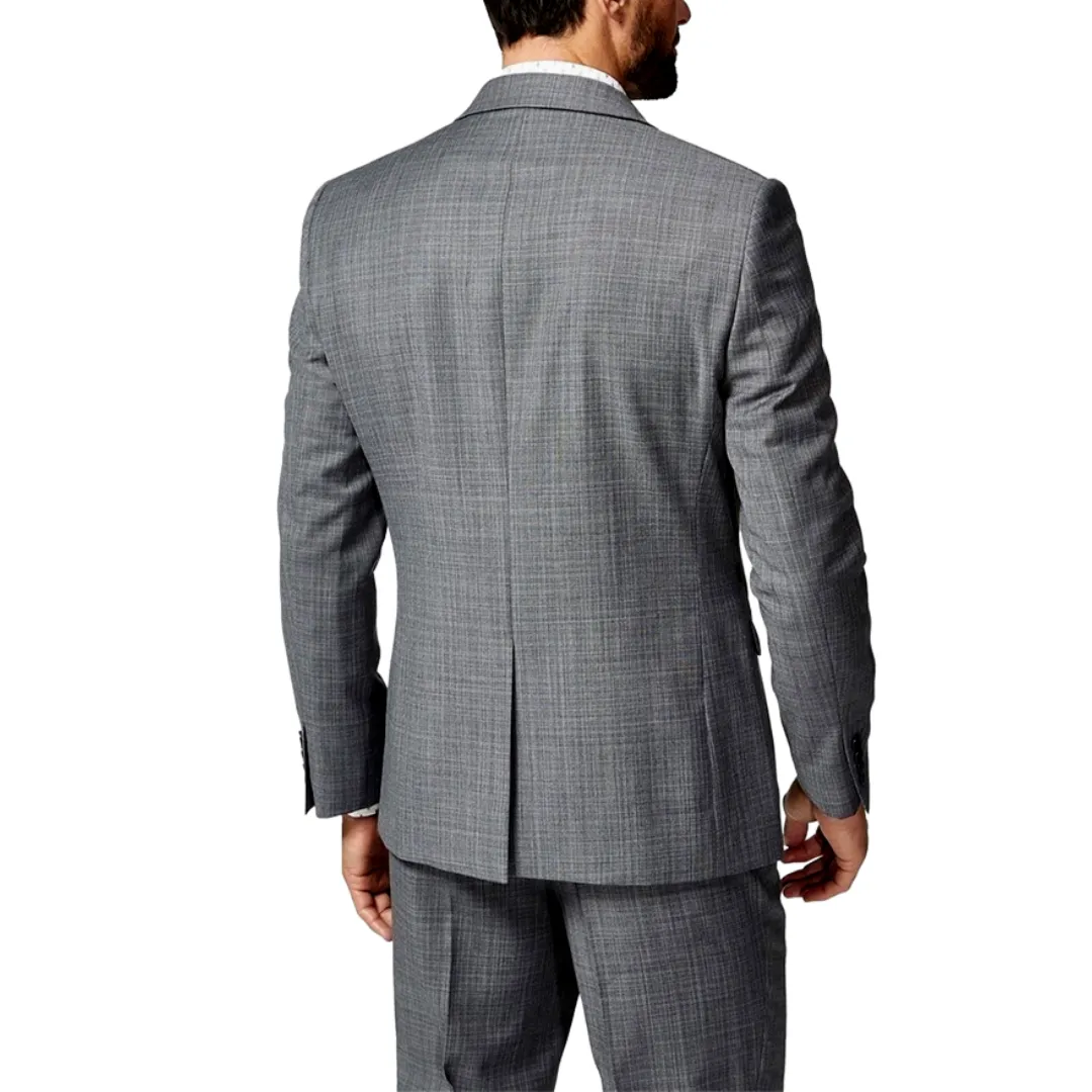 SIMON CARTER CHECKED SHARKSKIN MEN'S SUIT JACKET