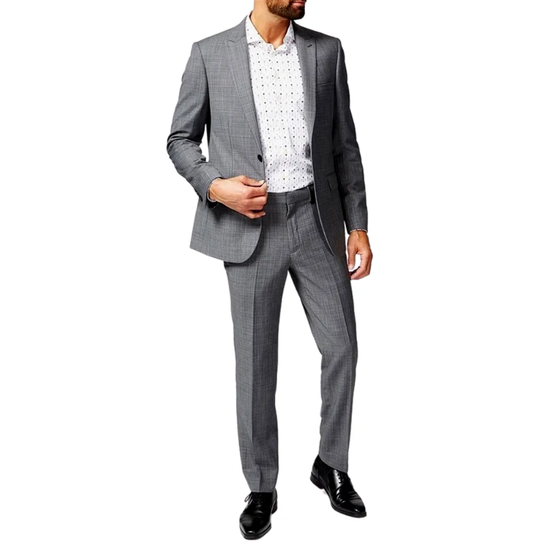 SIMON CARTER CHECKED SHARKSKIN MEN'S SUIT JACKET
