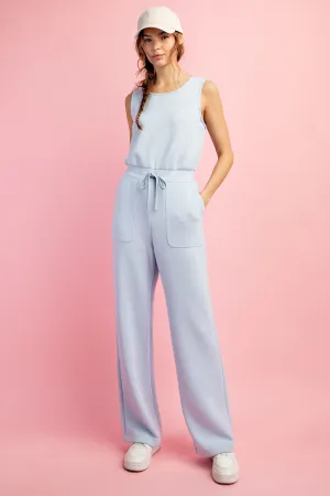 Soft Blue Luxury Jumpsuit