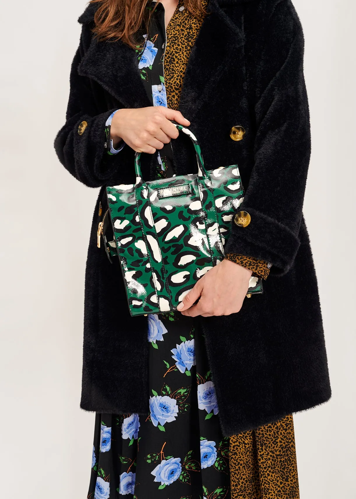 Soft houndstooth coat