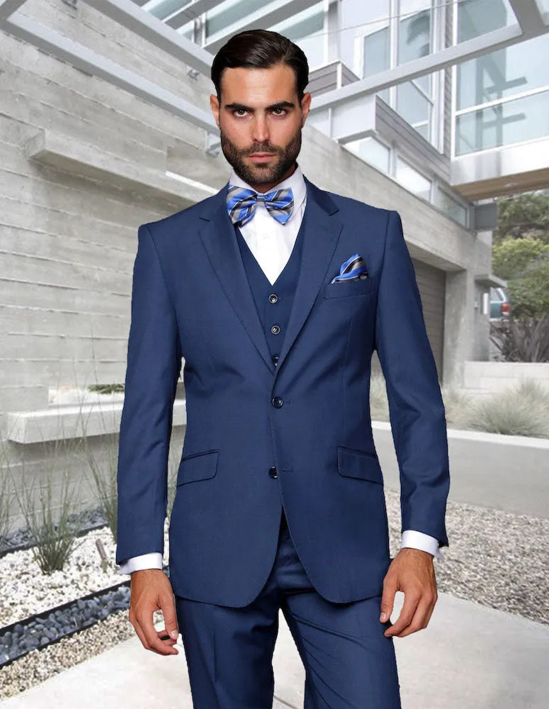 STEVENZ 3 PC INDIGO EXTRA LONG MODERN FIT SUIT