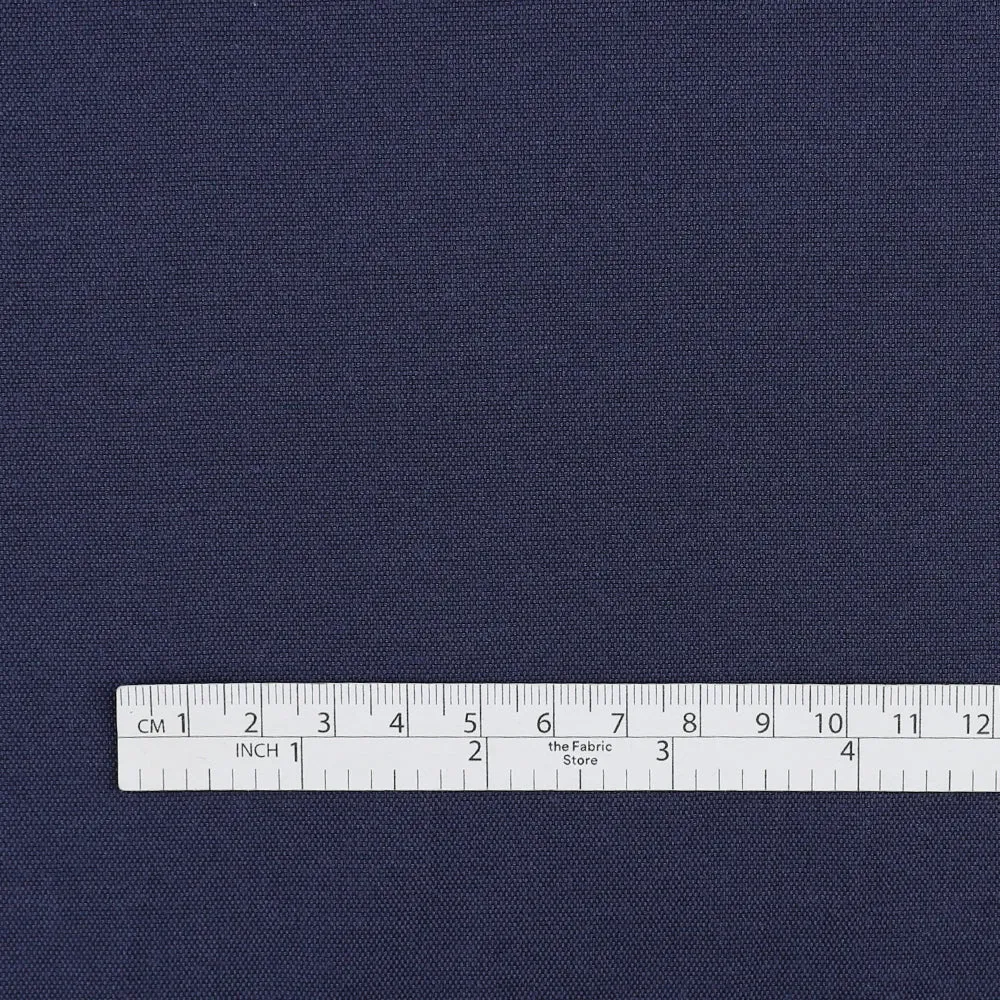 Stretch Silk / Cotton Oxford - Marine (remnant)