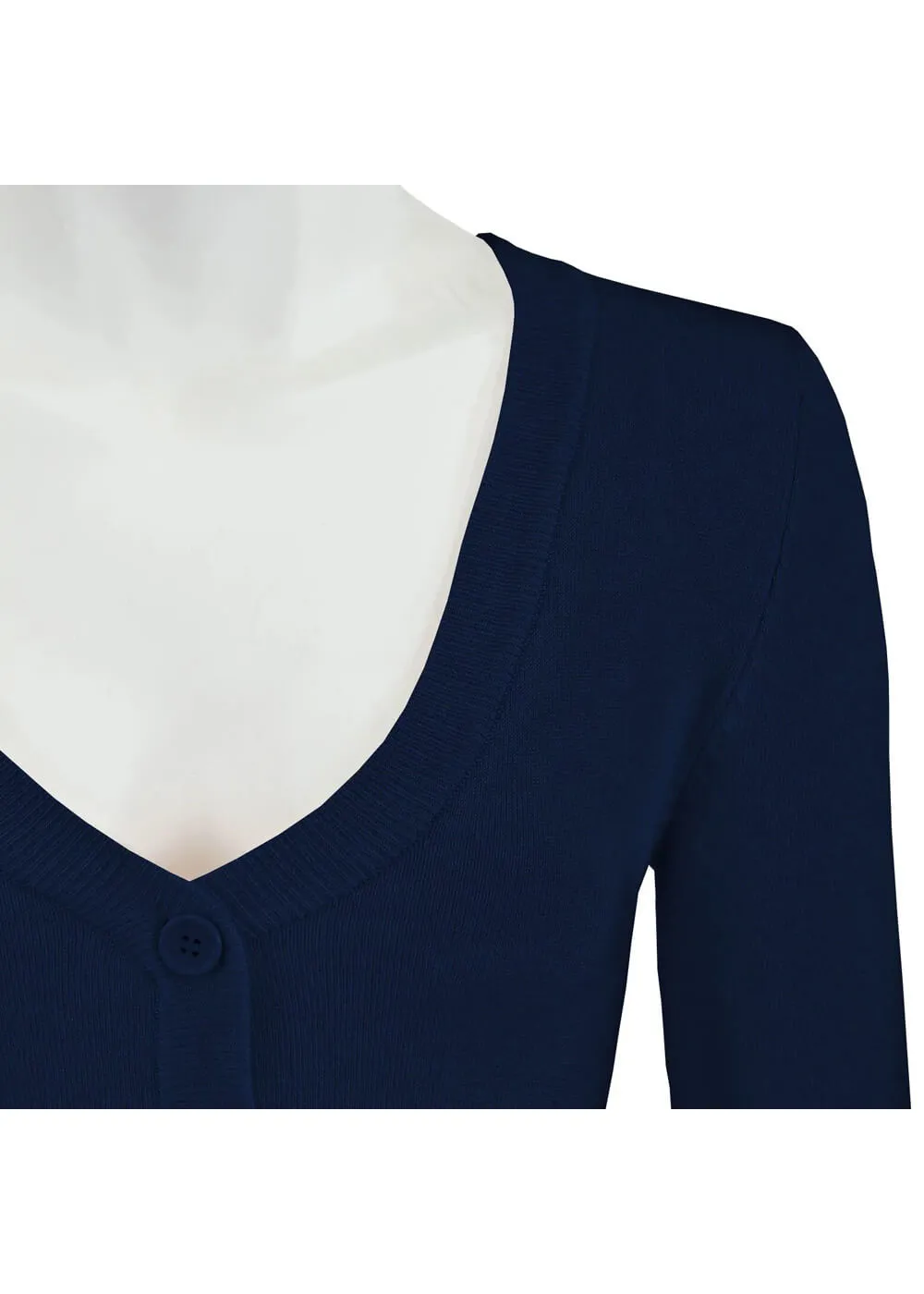 Succubus Clothing Retro Short 50's Cardigan Navy