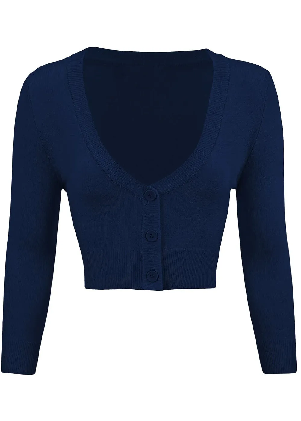 Succubus Clothing Retro Short 50's Cardigan Navy