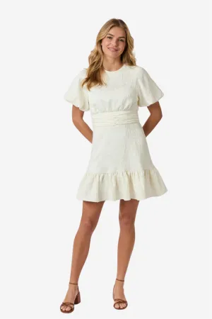Sulli Jacquard Dress Creme
