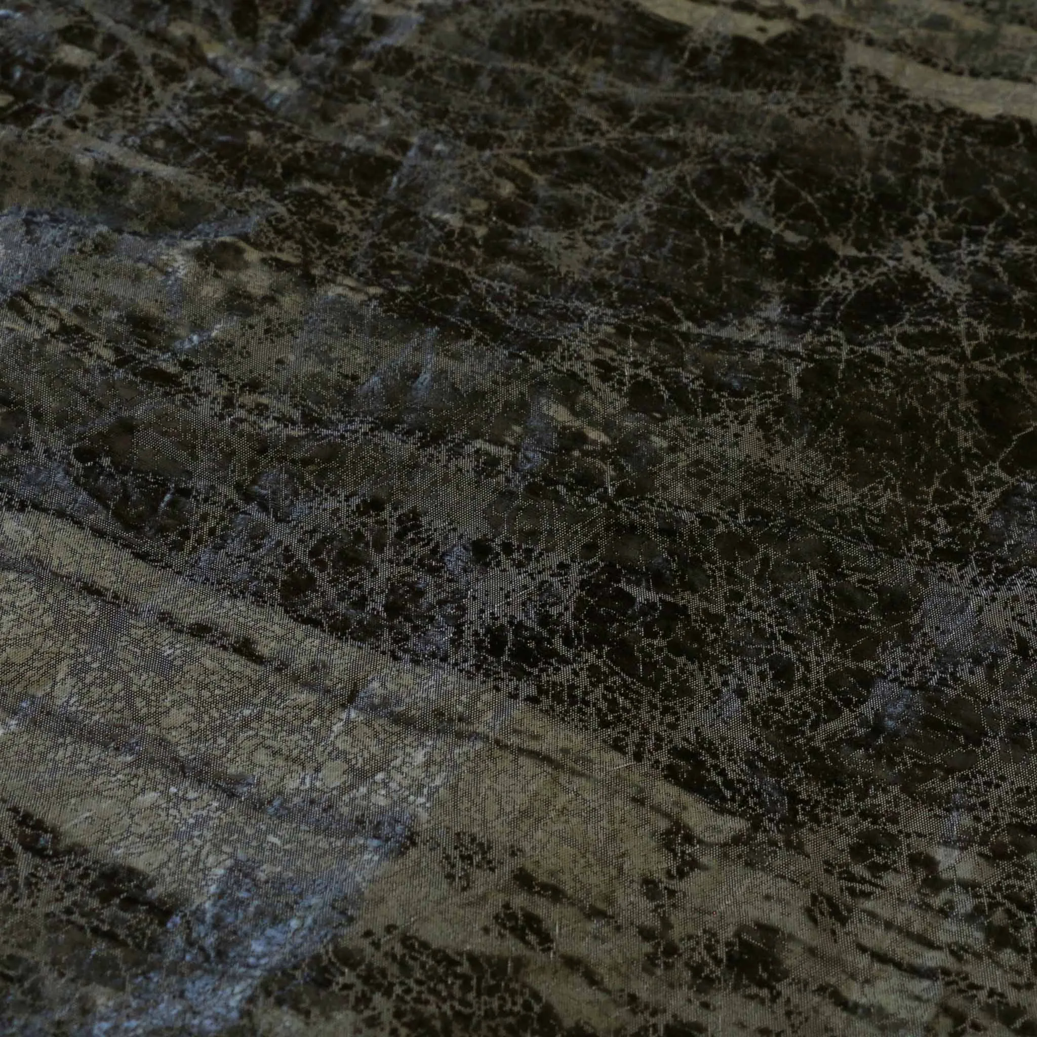 Taffeta Fabric - Silver/Black or Gold/Brown