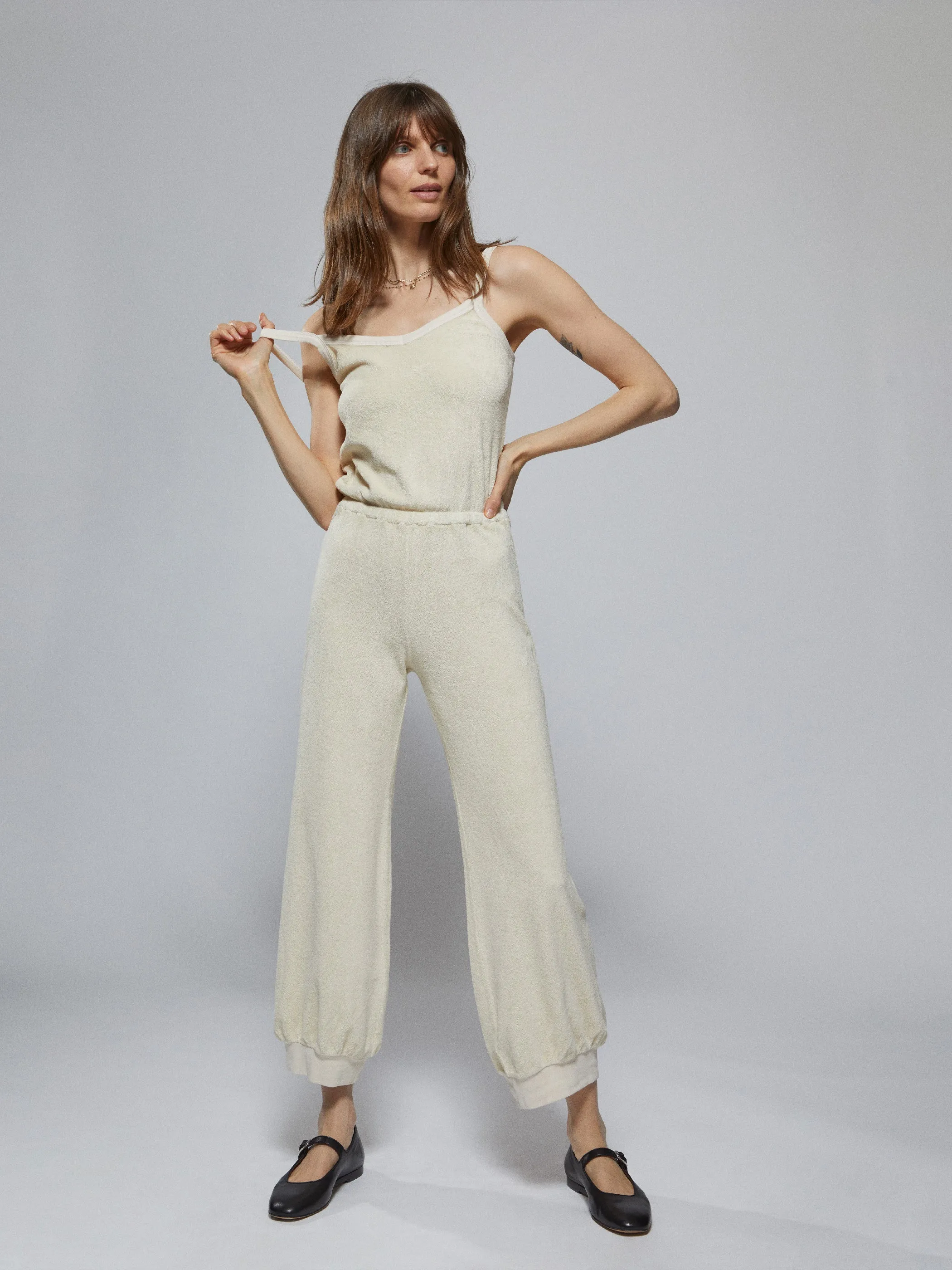 The Giorgi Tank Jumpsuit in Terry