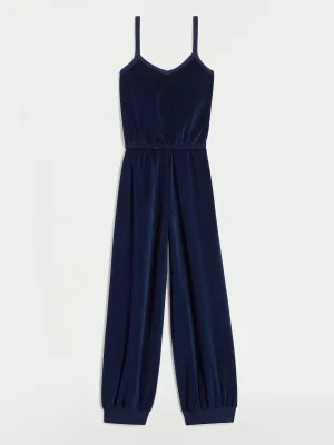 The Giorgi Tank Jumpsuit in Velour