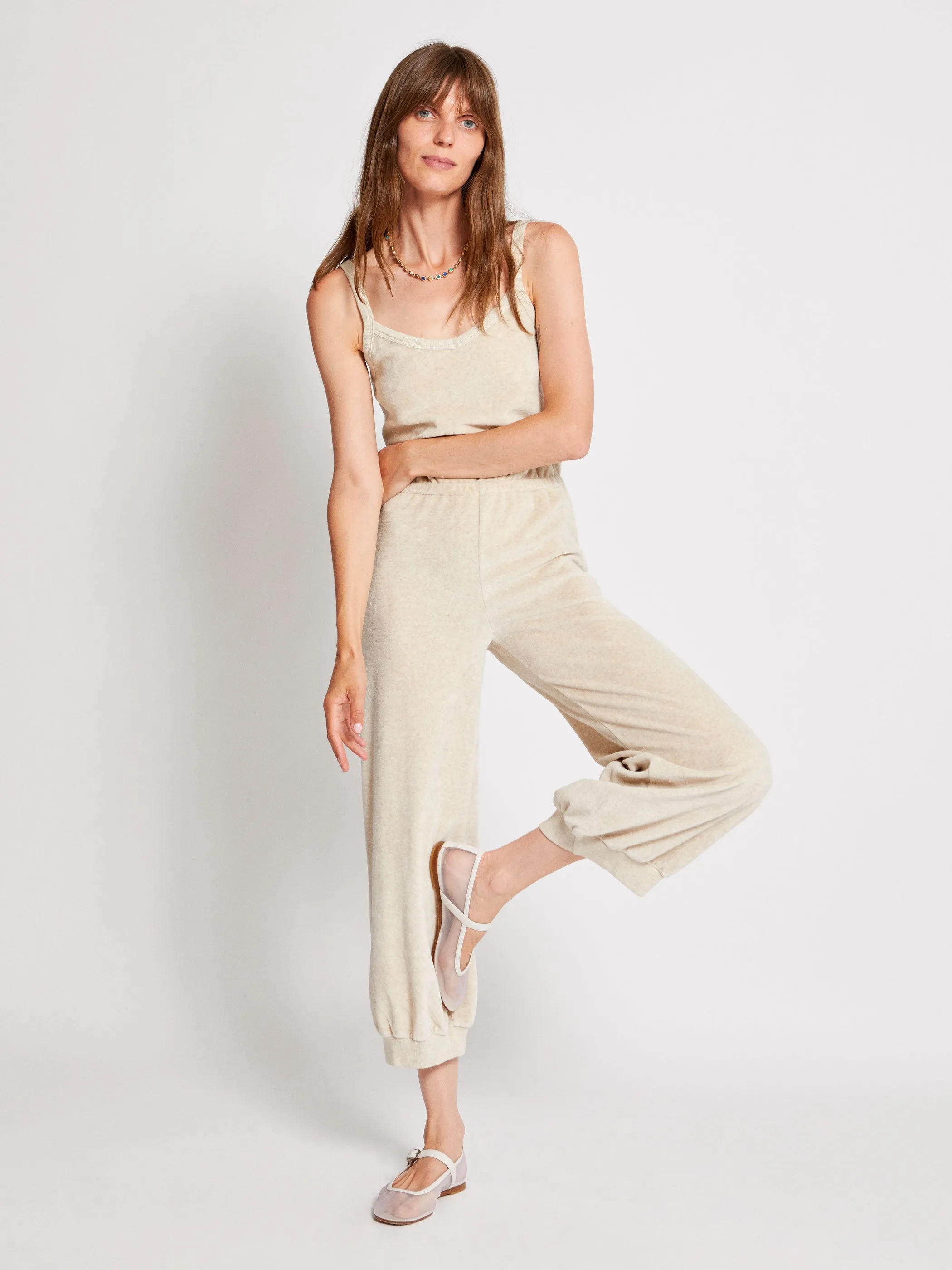 The Giorgi Tank Jumpsuit in Velour