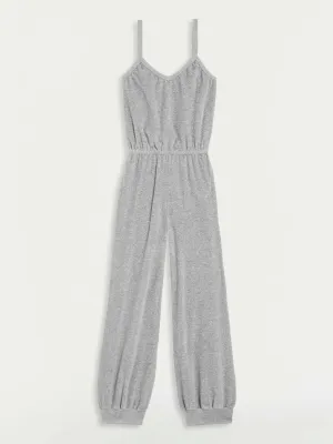 The Giorgi Tank Jumpsuit in Velour