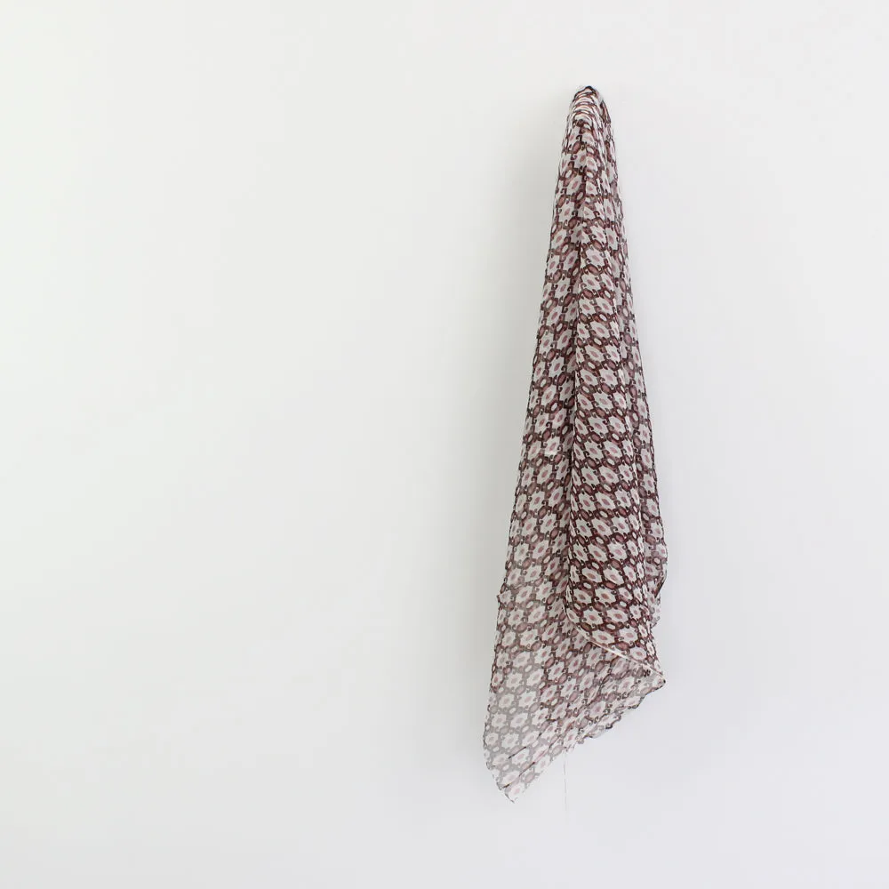 Tile Print Silk Chiffon (remnant)