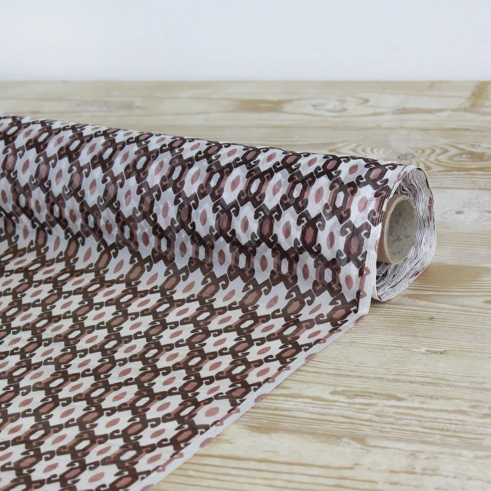 Tile Print Silk Chiffon (remnant)