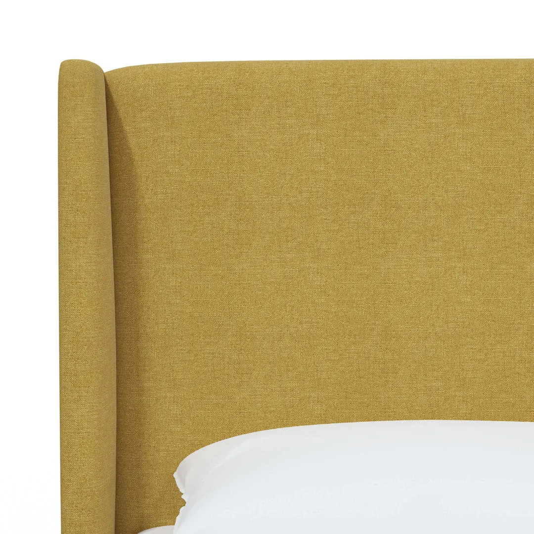 Tilly Upholstered Low Profile Platform Bed Joss & Main Color: Zuma Golden Textured Linen Size: Twin