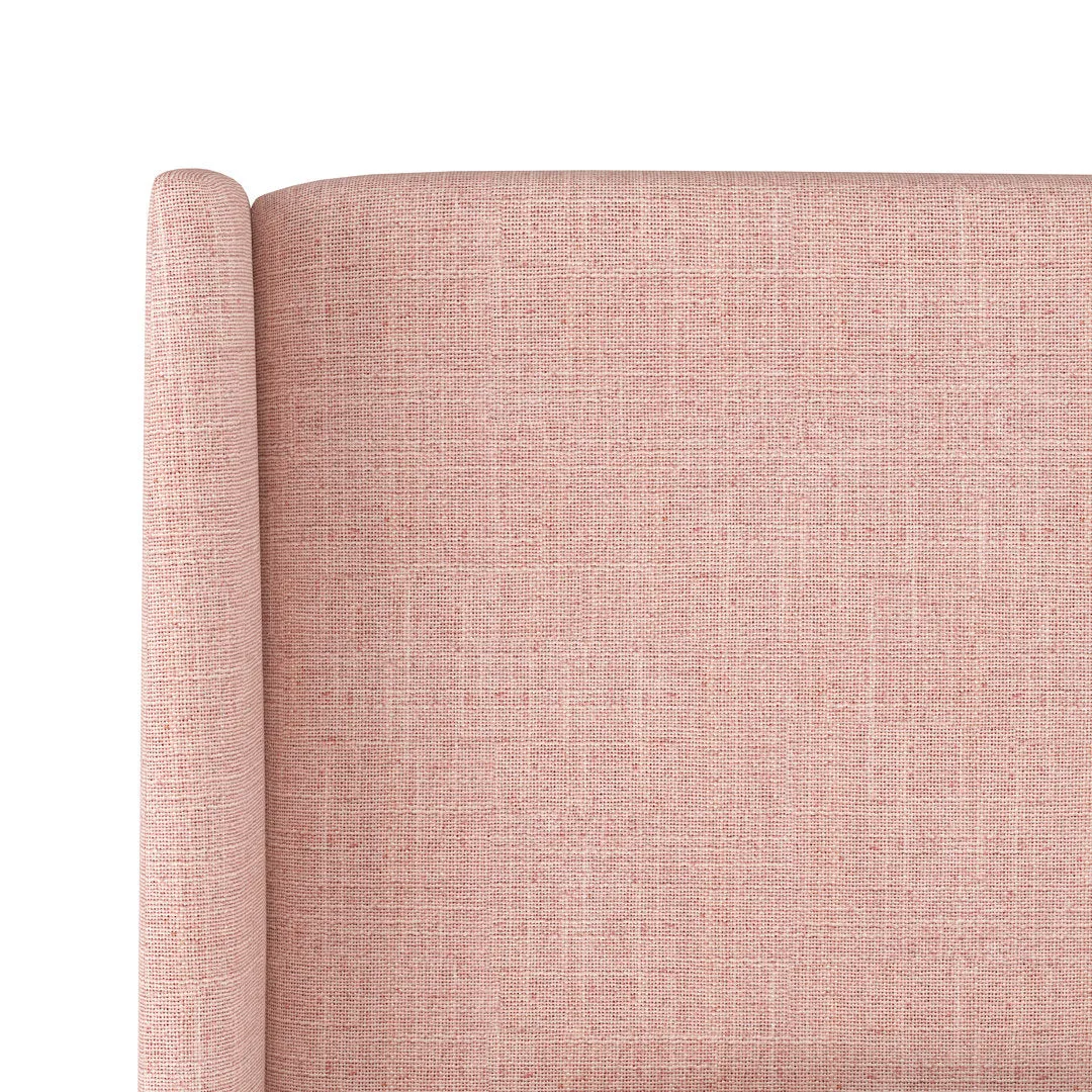 Tilly Upholstered Low Profile Platform Bed Joss & Main Color: Zuma Rosequartz Textured Linen Size: Twin