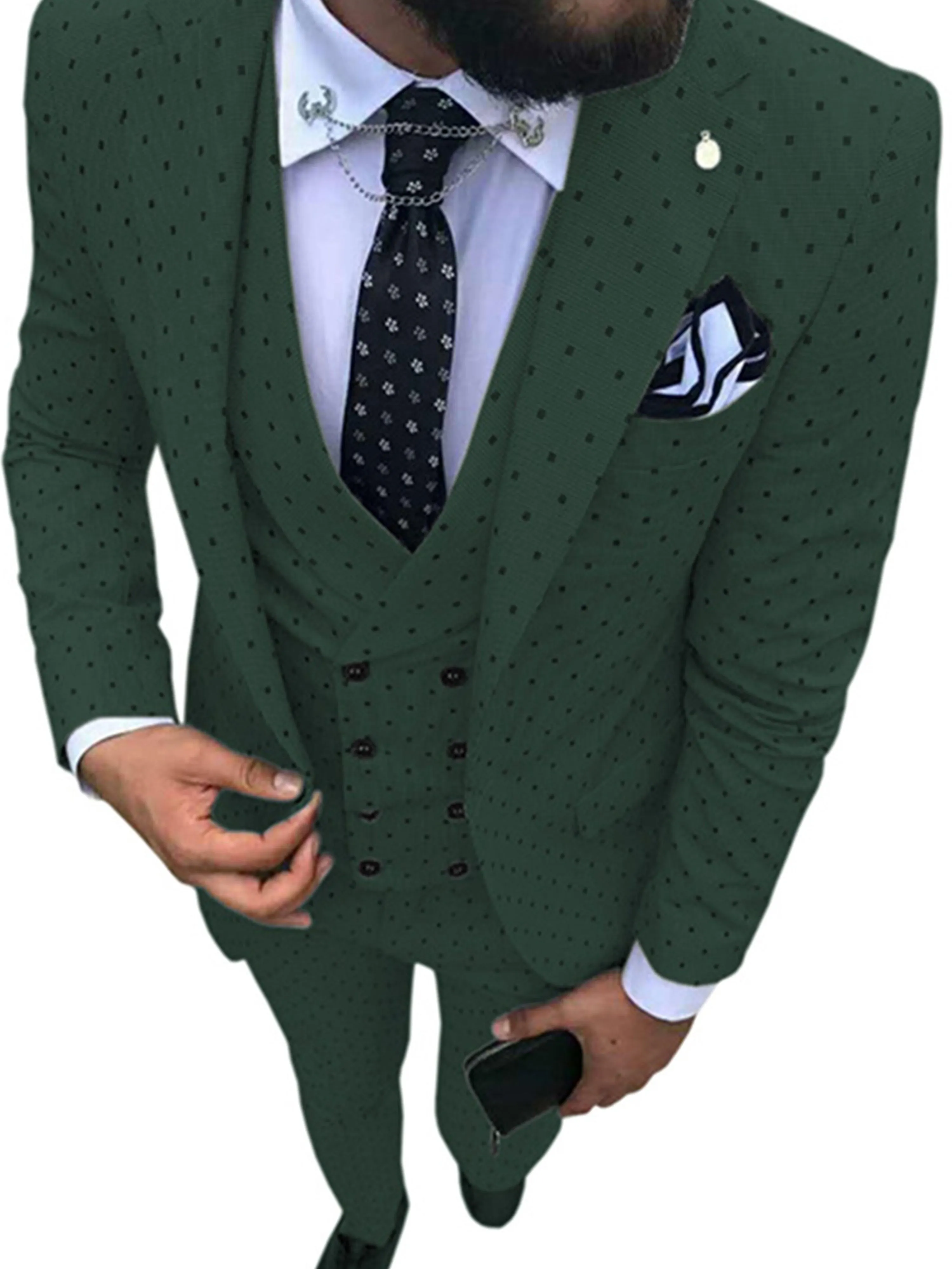 Trendy Men's 3 Pieces Causal Party Suits