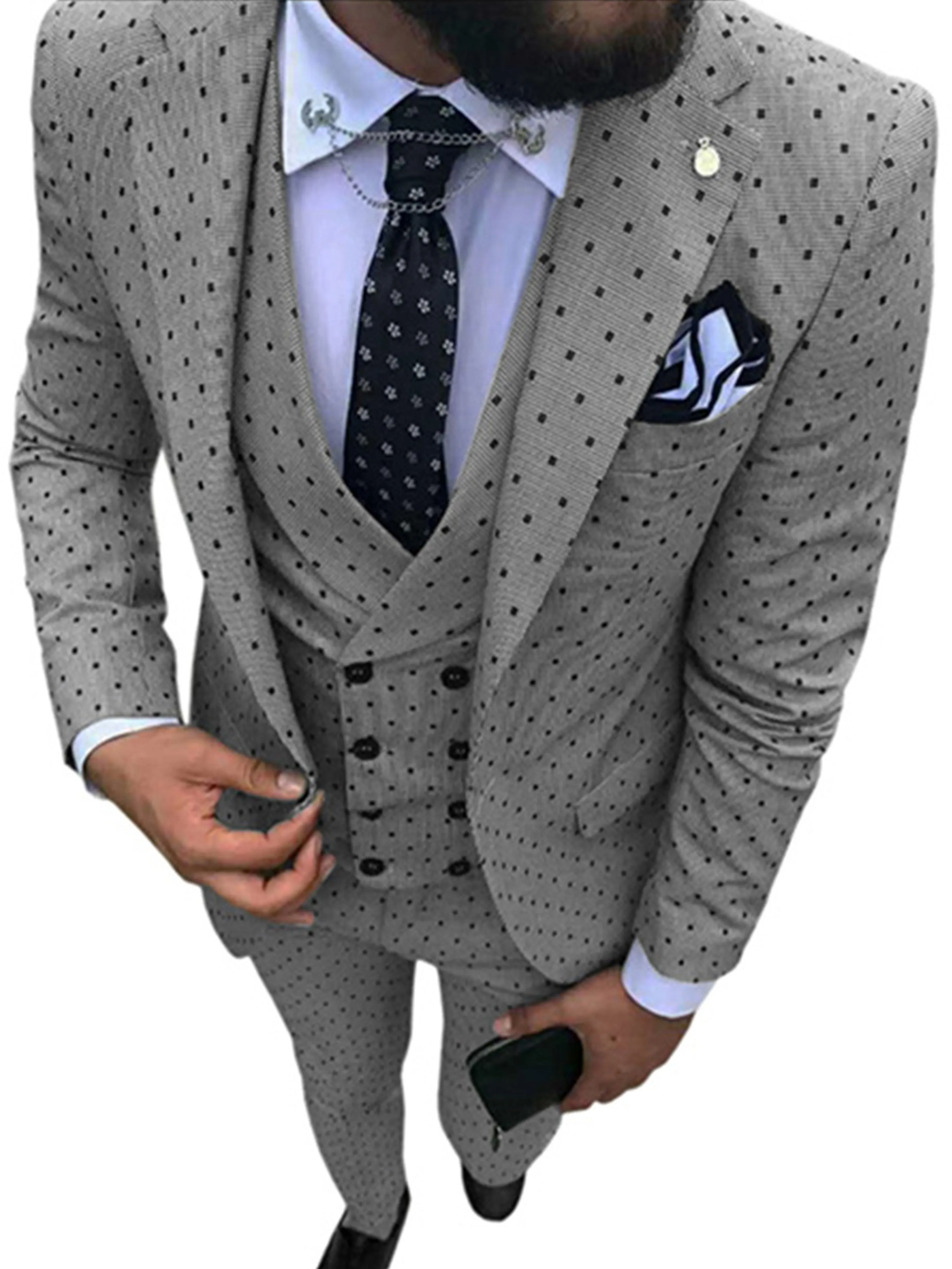 Trendy Men's 3 Pieces Causal Party Suits