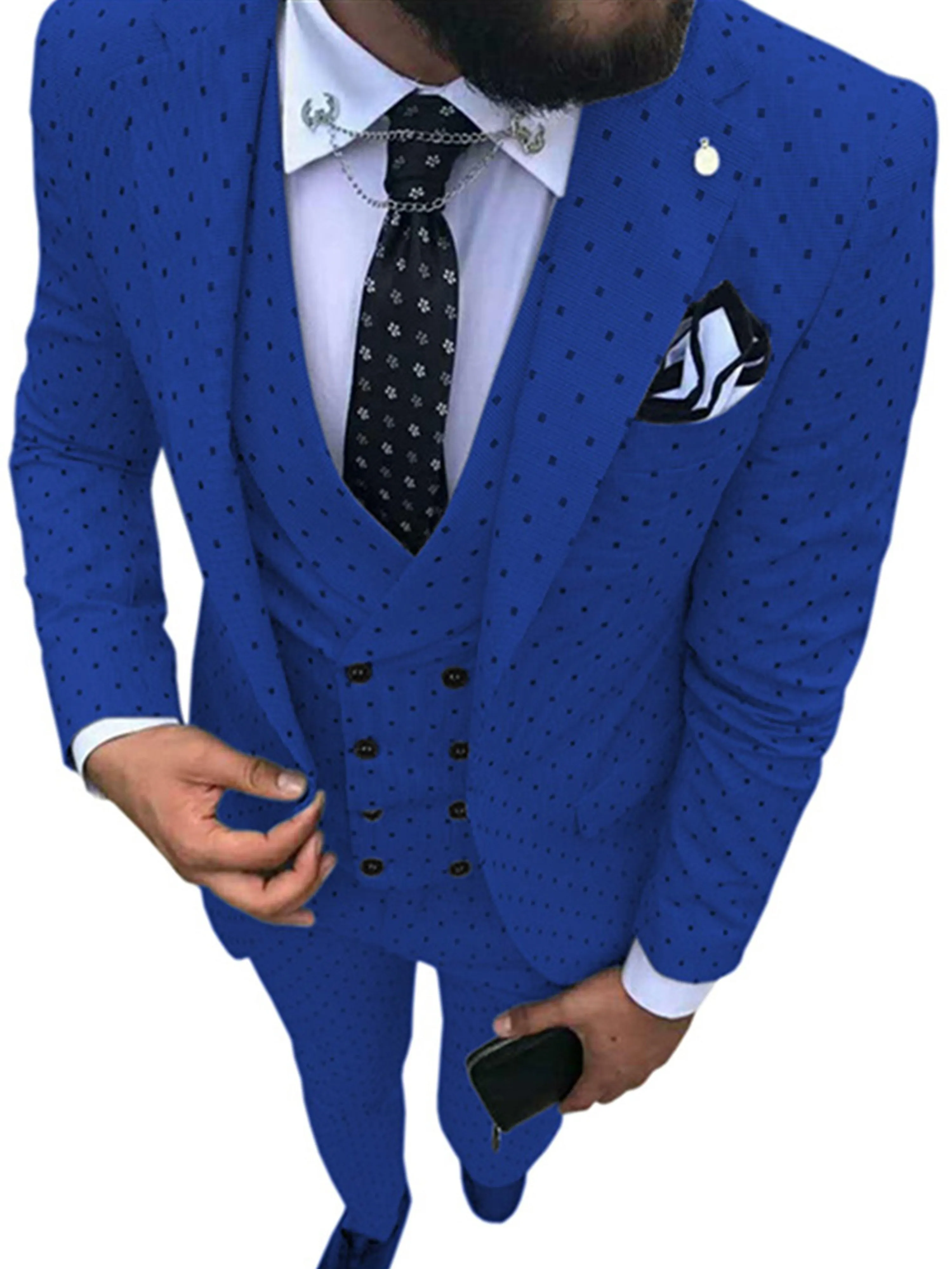 Trendy Men's 3 Pieces Causal Party Suits