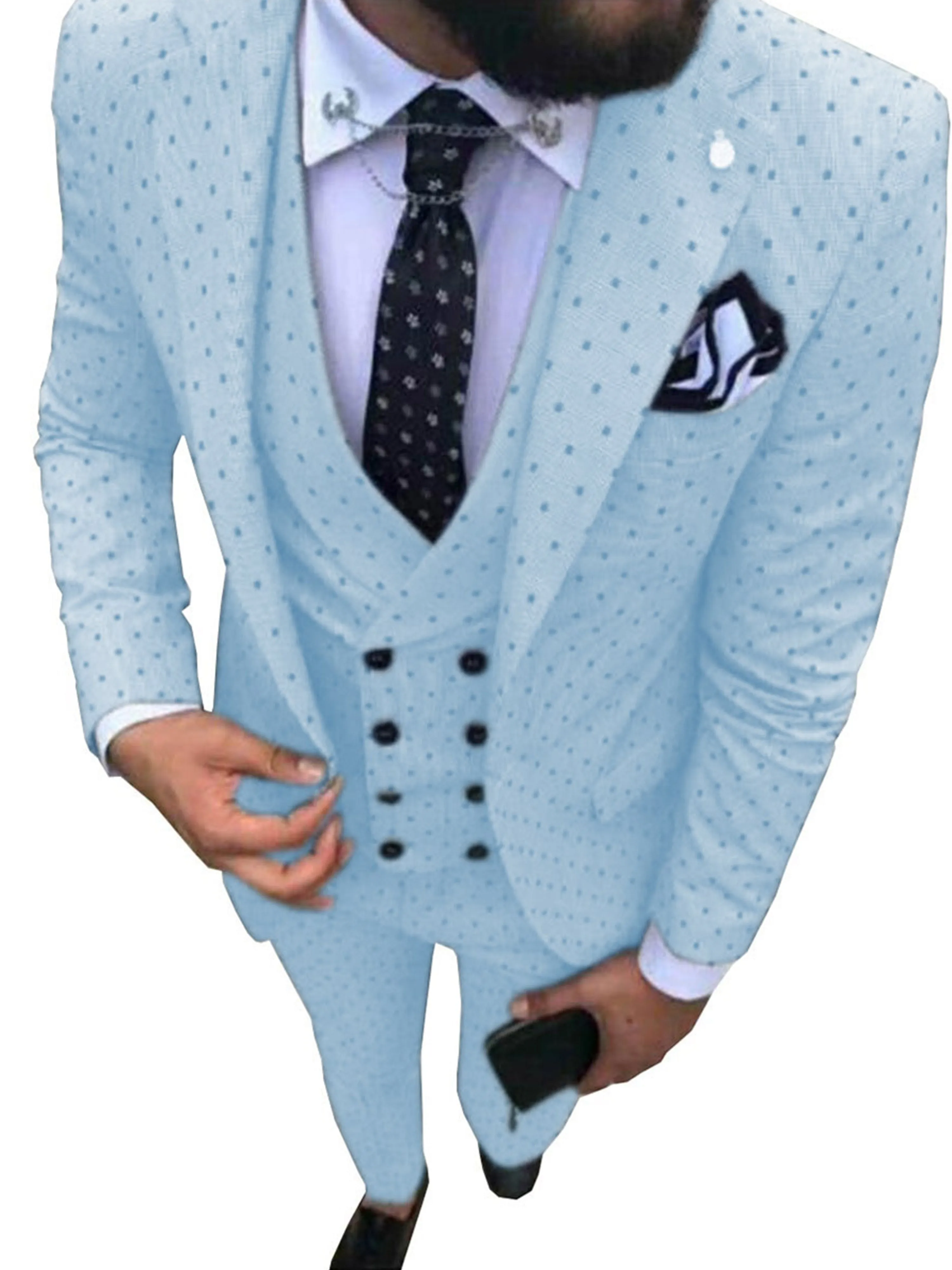 Trendy Men's 3 Pieces Causal Party Suits
