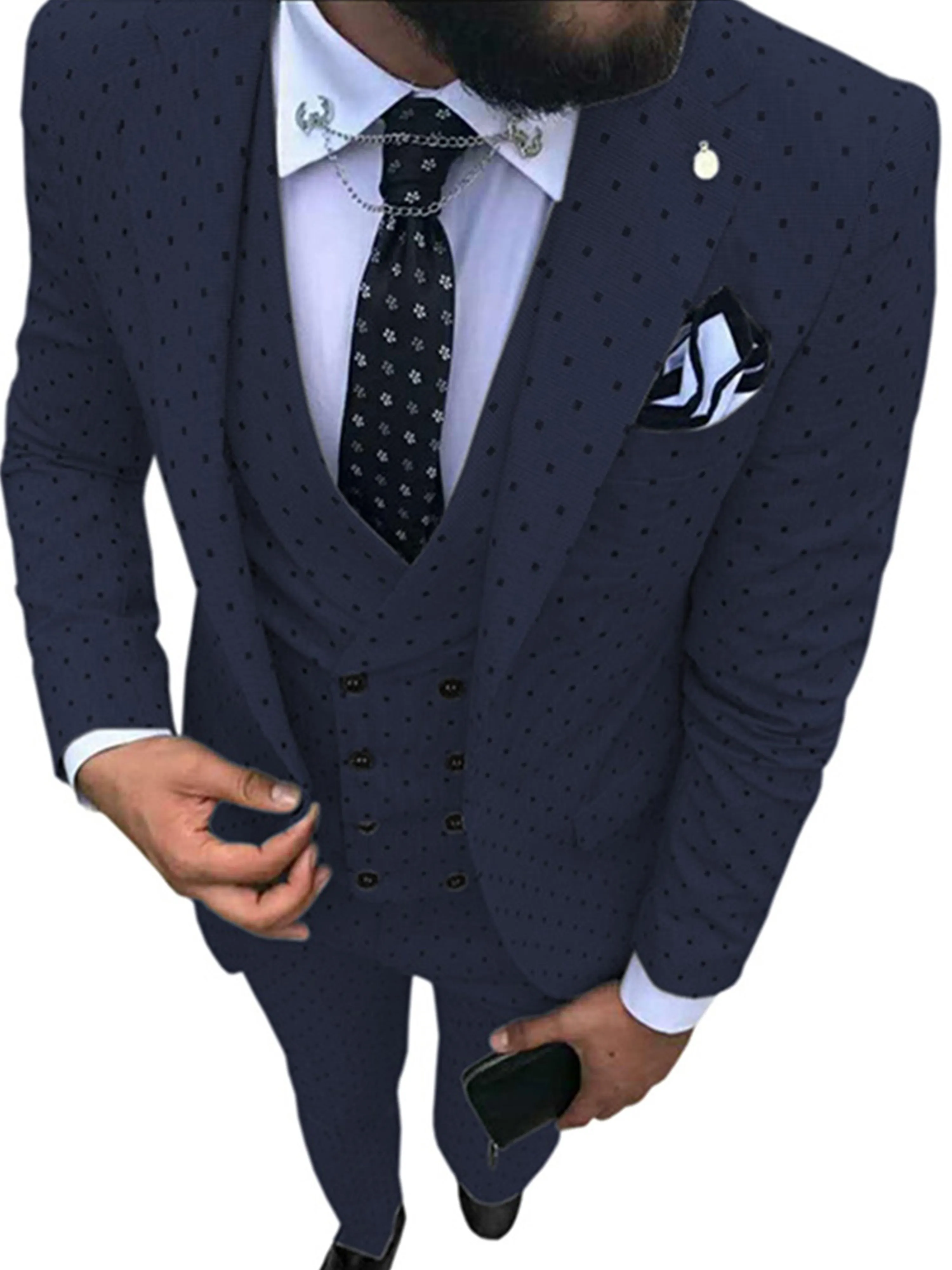 Trendy Men's 3 Pieces Causal Party Suits