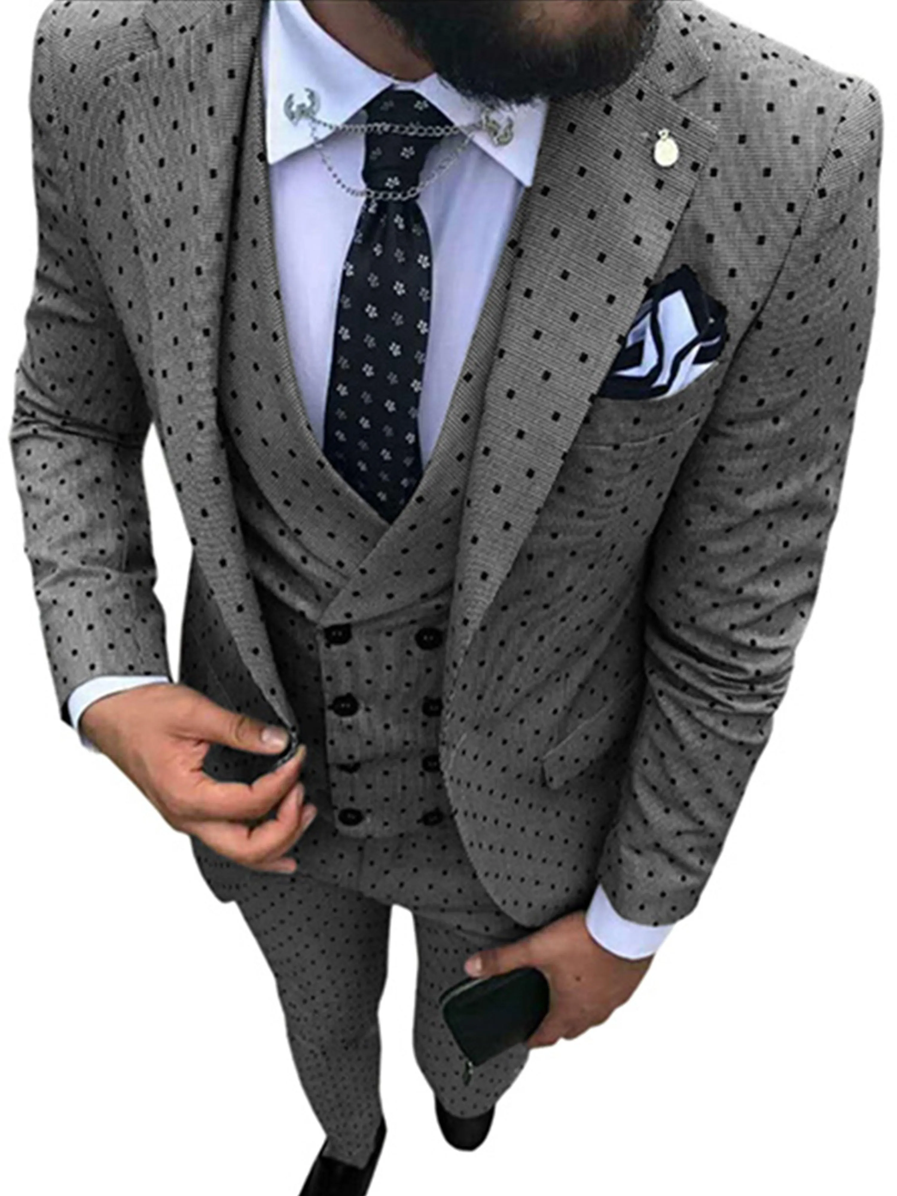 Trendy Men's 3 Pieces Causal Party Suits