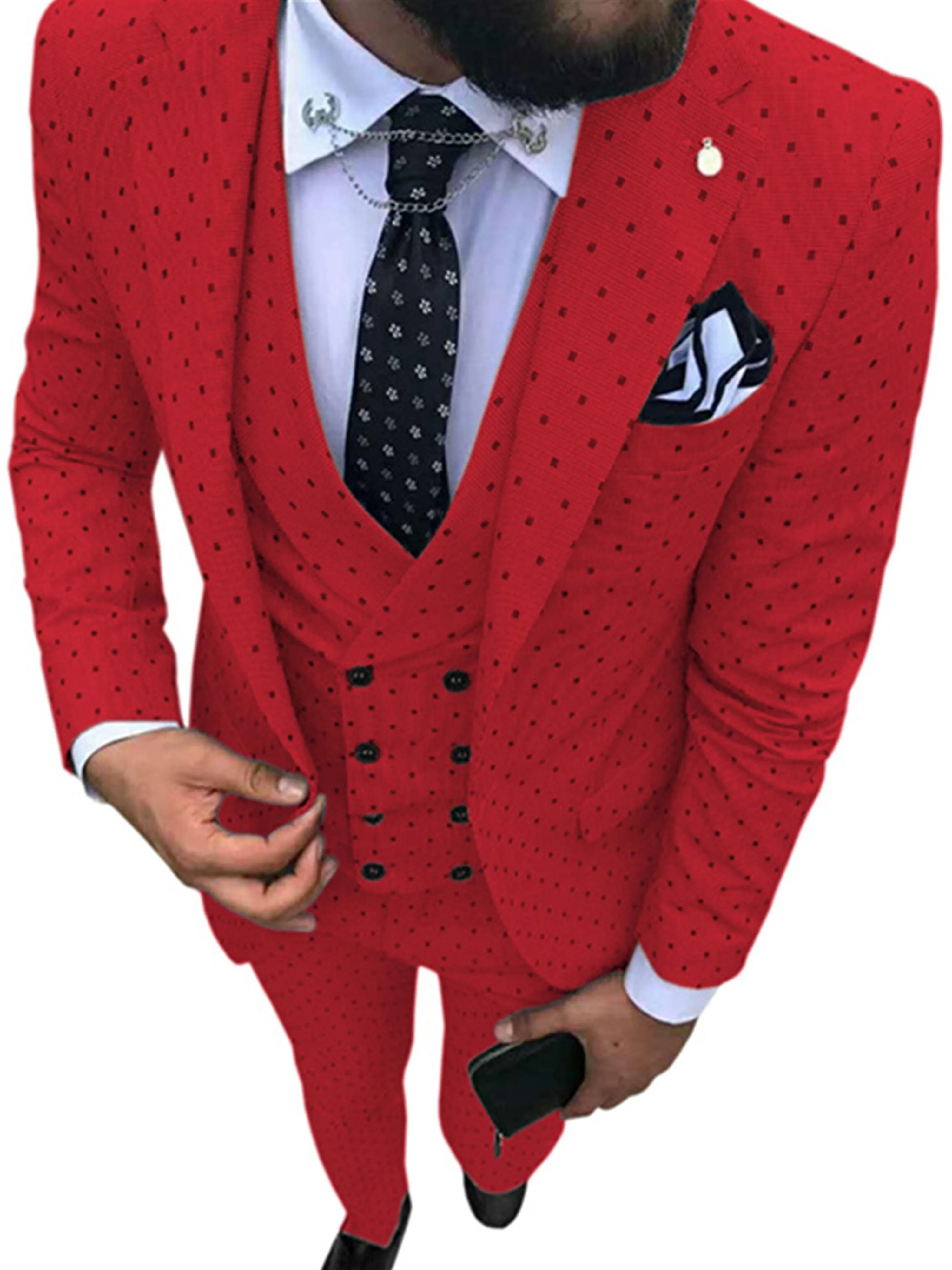 Trendy Men's 3 Pieces Causal Party Suits